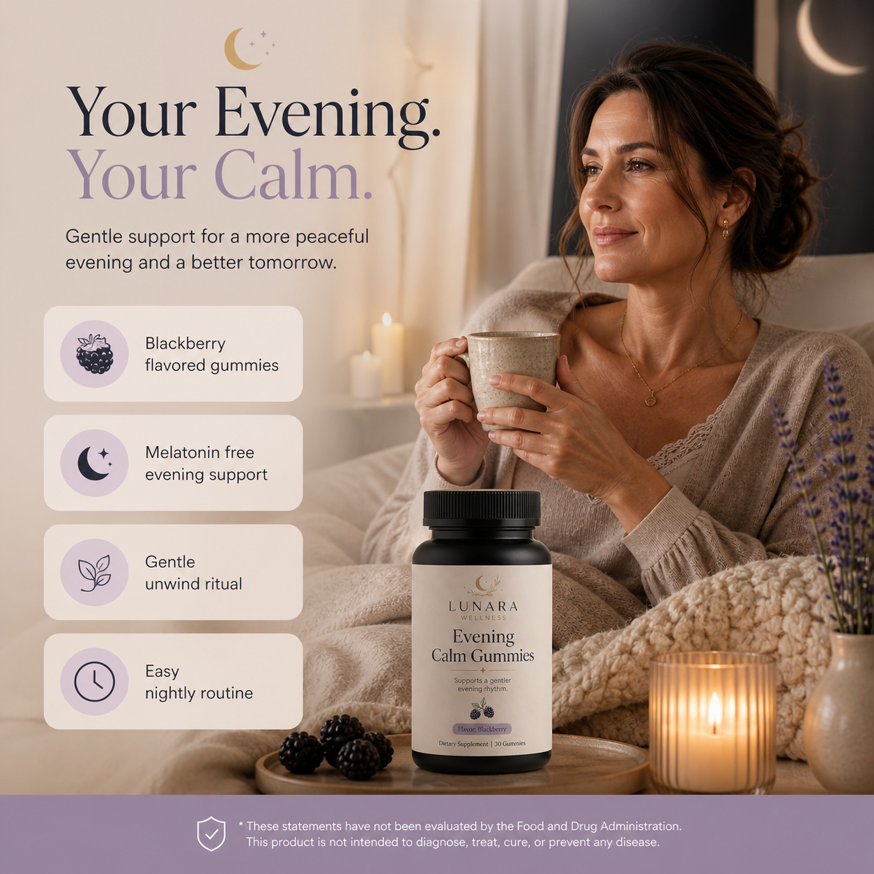 Lunara Evening Calm Gummies
